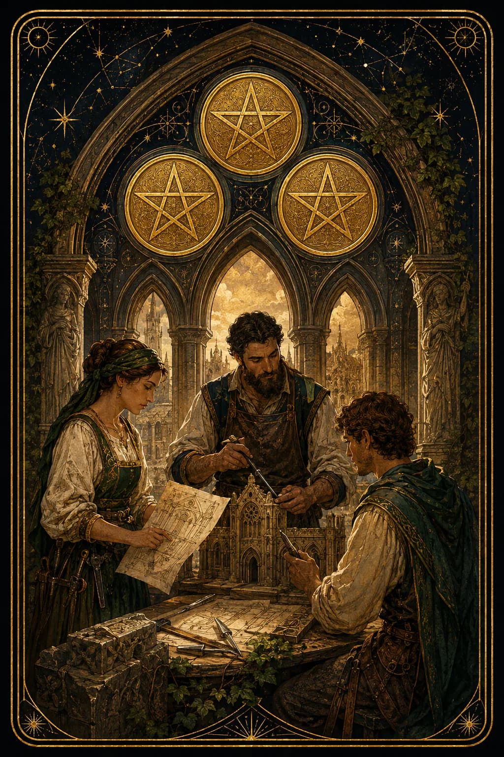 Three of Pentacles